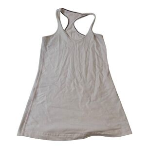 Lululemon Pink & White Striped Racerback Tank Top Size 2 athletic yoga workout